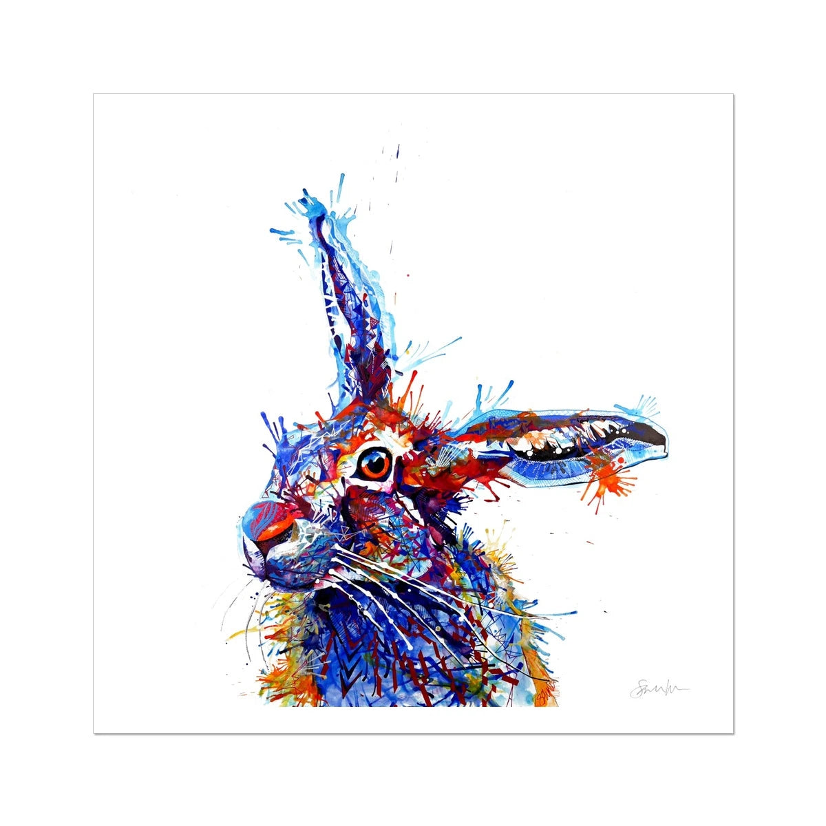 Barnaby the Hare Fine Art Print Sarah Taylor Art