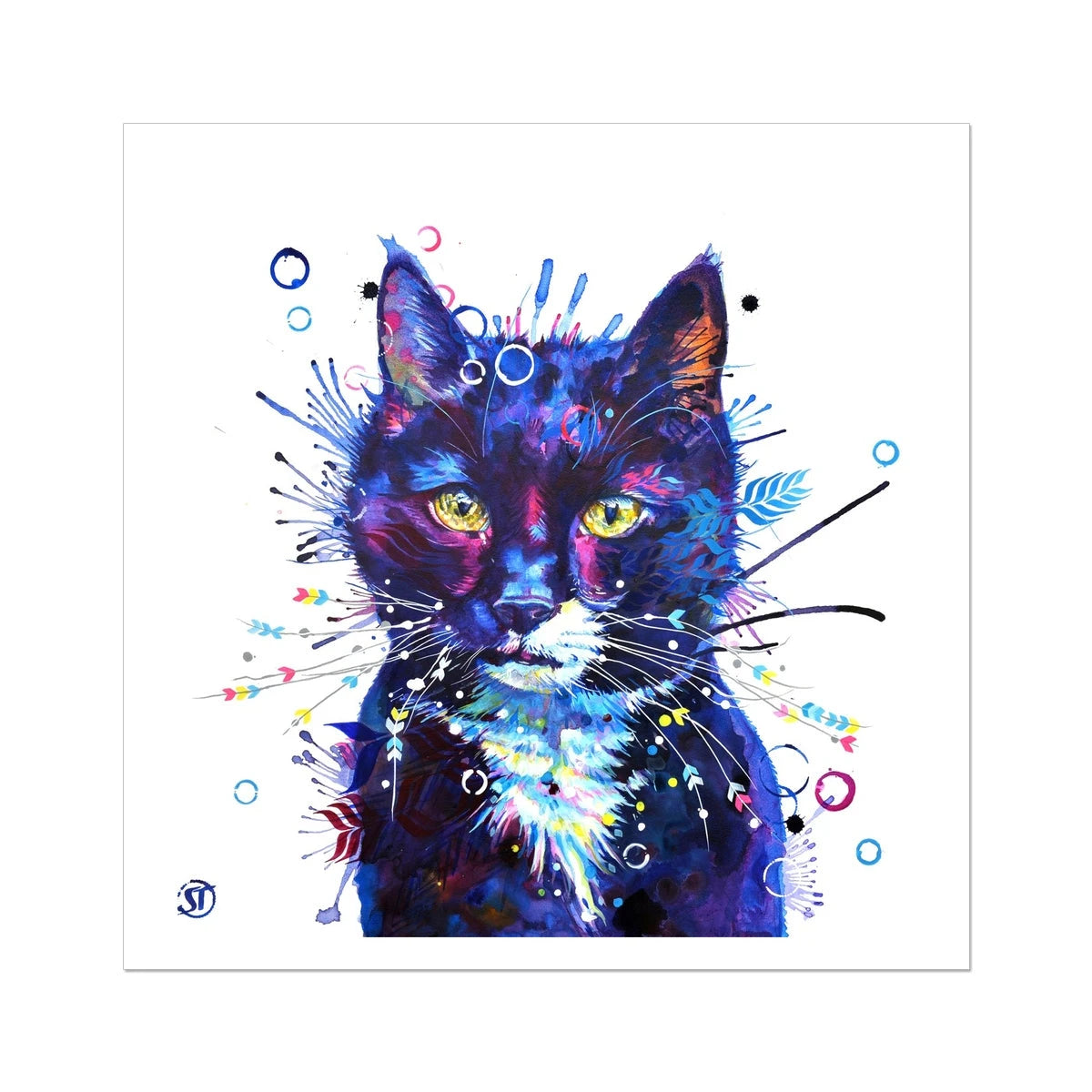 Bubbles the Cat Fine Art Print Sarah Taylor Art