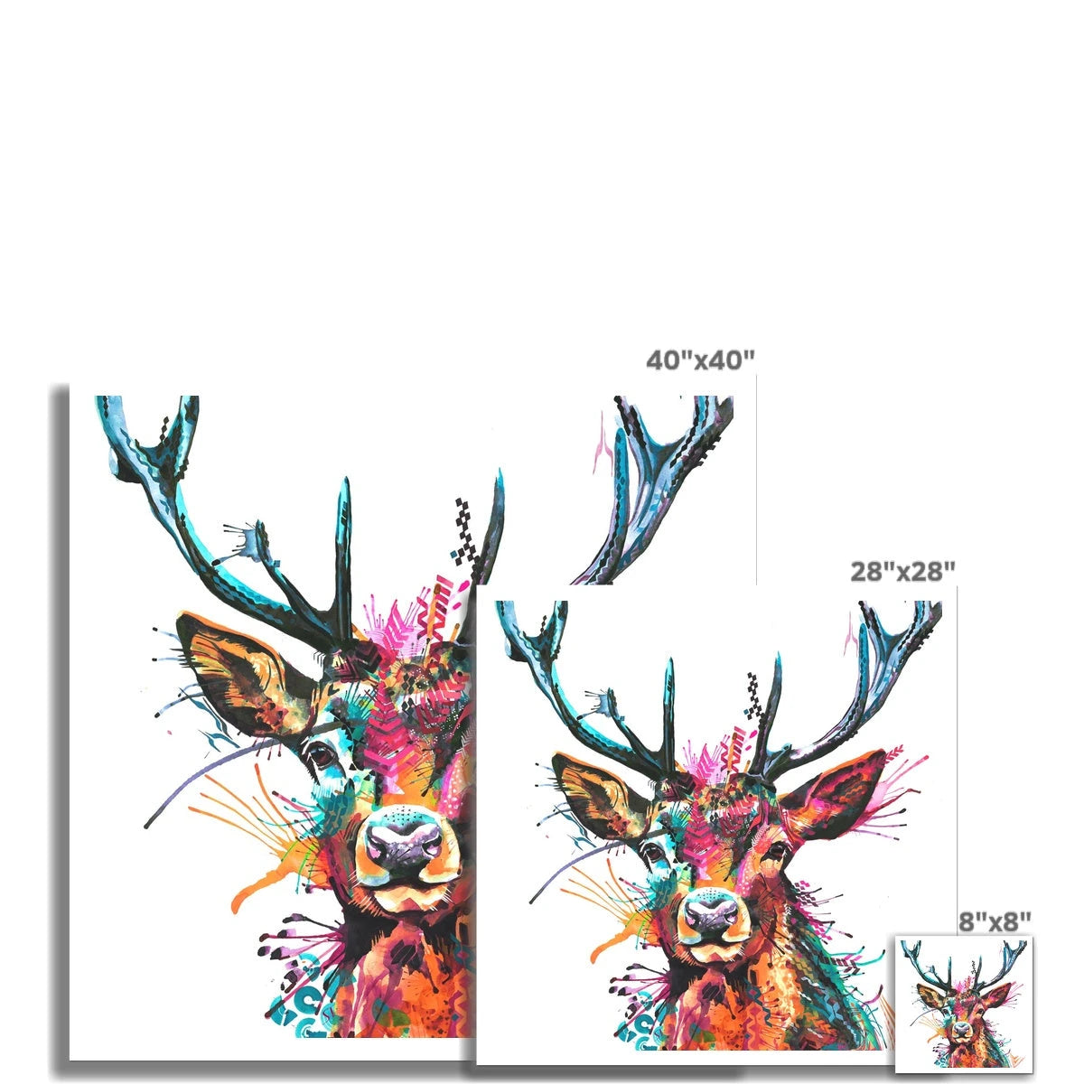 Oscar the Wild Stag Fine Art Print Sarah Taylor Art