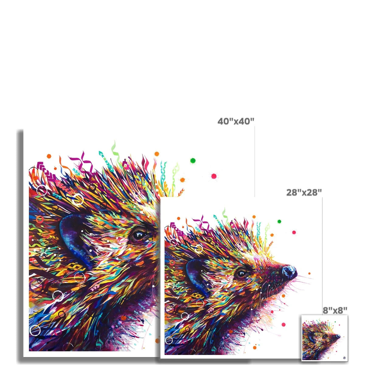 Hedgehog Art | Wall Art | Animal Art | Animal Artwork | Pet Portrait