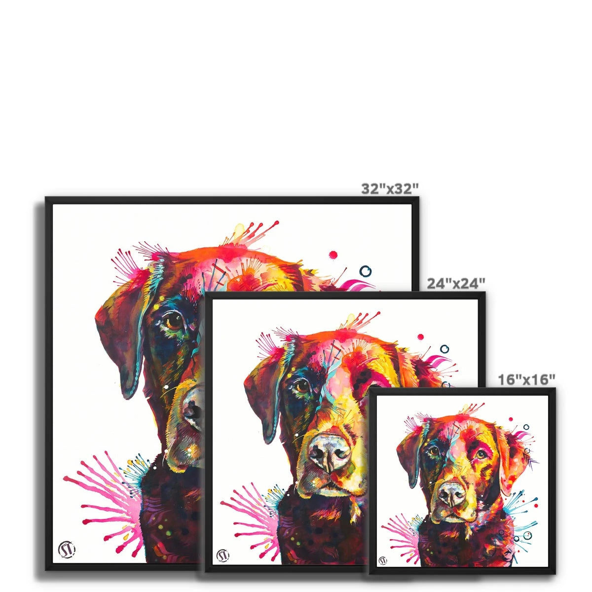 Ivy the Chocolate Labrador Framed Canvas Sarah Taylor Art
