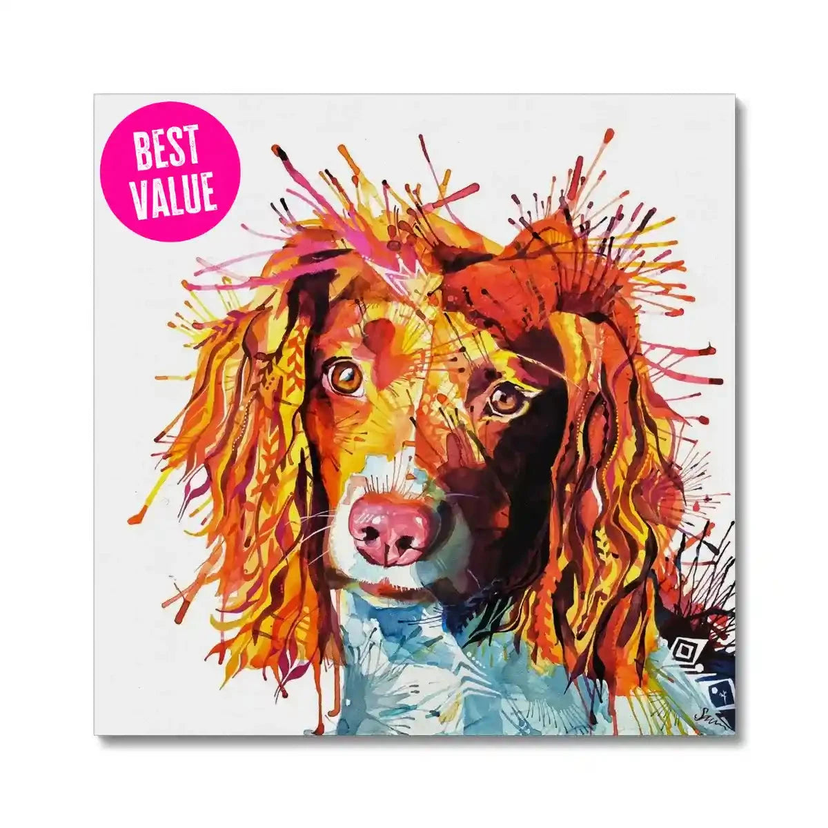 Daisy the Springer Spaniel Canvas Sarah Taylor Art