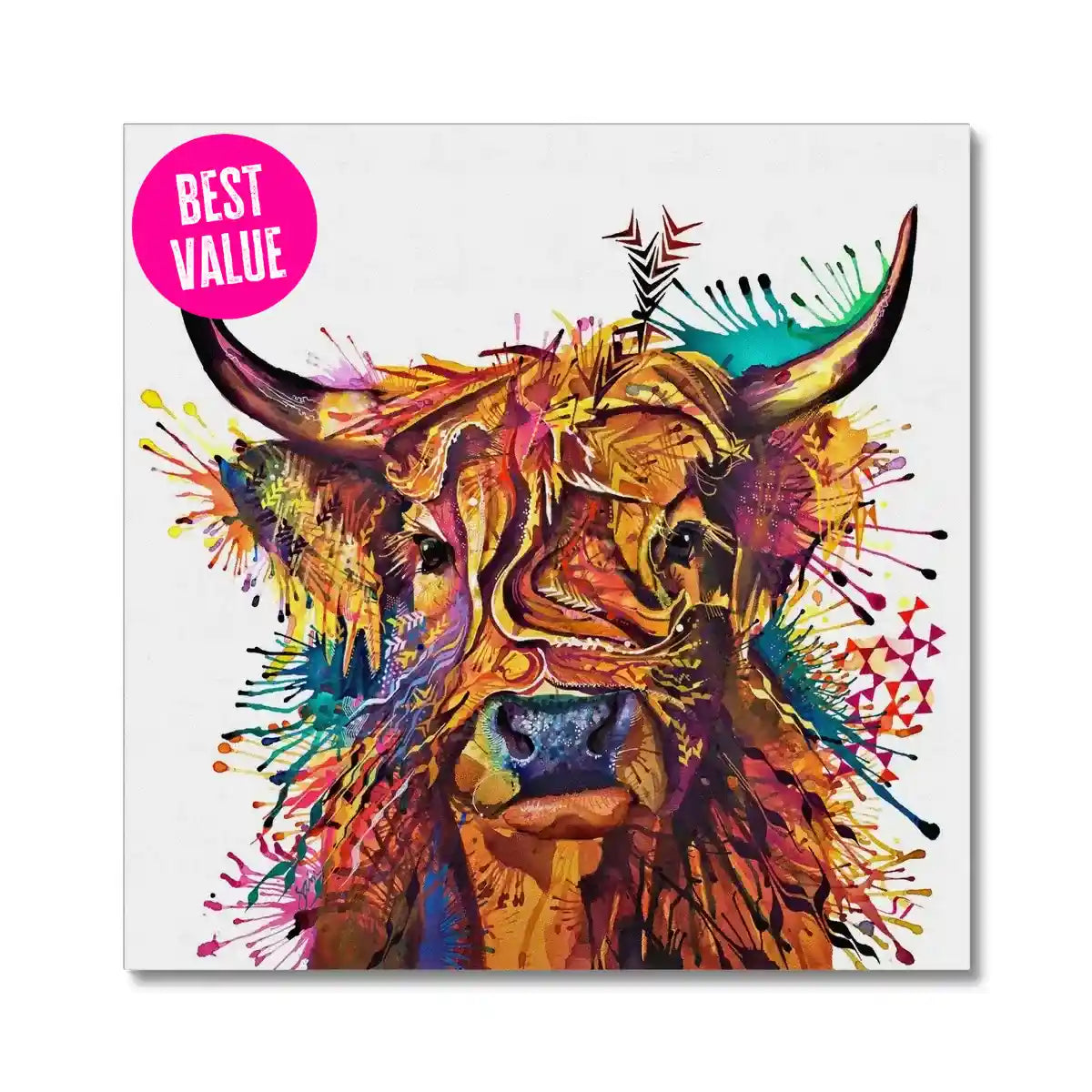 Cow Art | Highland Cow Art | Animal Wall Art | Nature Art
