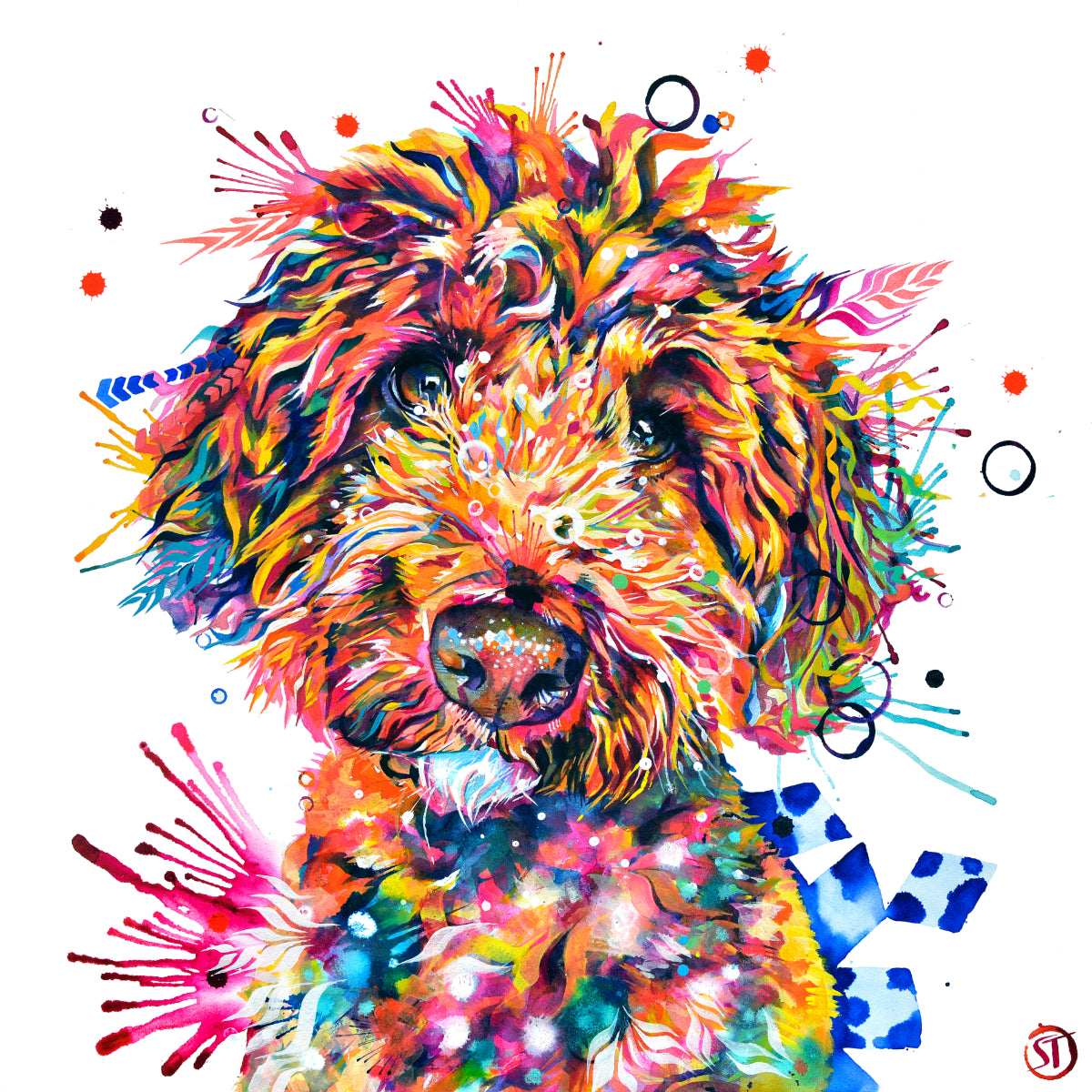 Wallart | Dog Drawings | Dog Portrait | Framed Prints | Wall Art Living Room