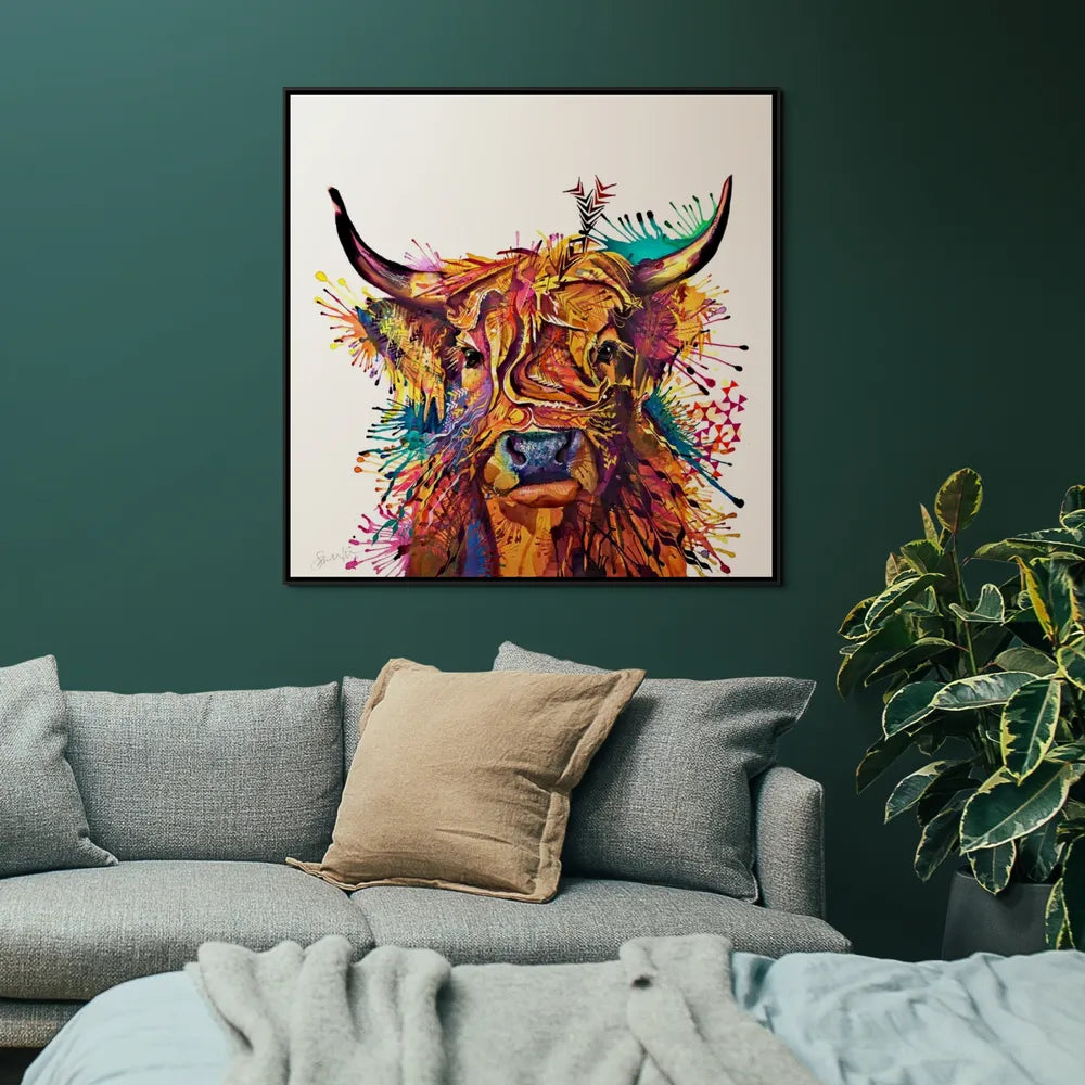 Cow Art | Wall Art | Animal Art | Animal Artwork | Pet Portrait