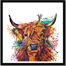 Highland Cow Painting | Highland Cattle Art | Cow Art | Highland Cow | Canvas Wall Art | Animal Art