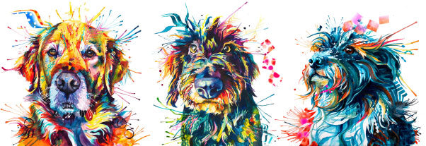 Dog Drawings | Dog Artwork | Dog Painting | Dog Portrait Artists UK | Dog Canvas Prints | Wall Art | Wall Prints