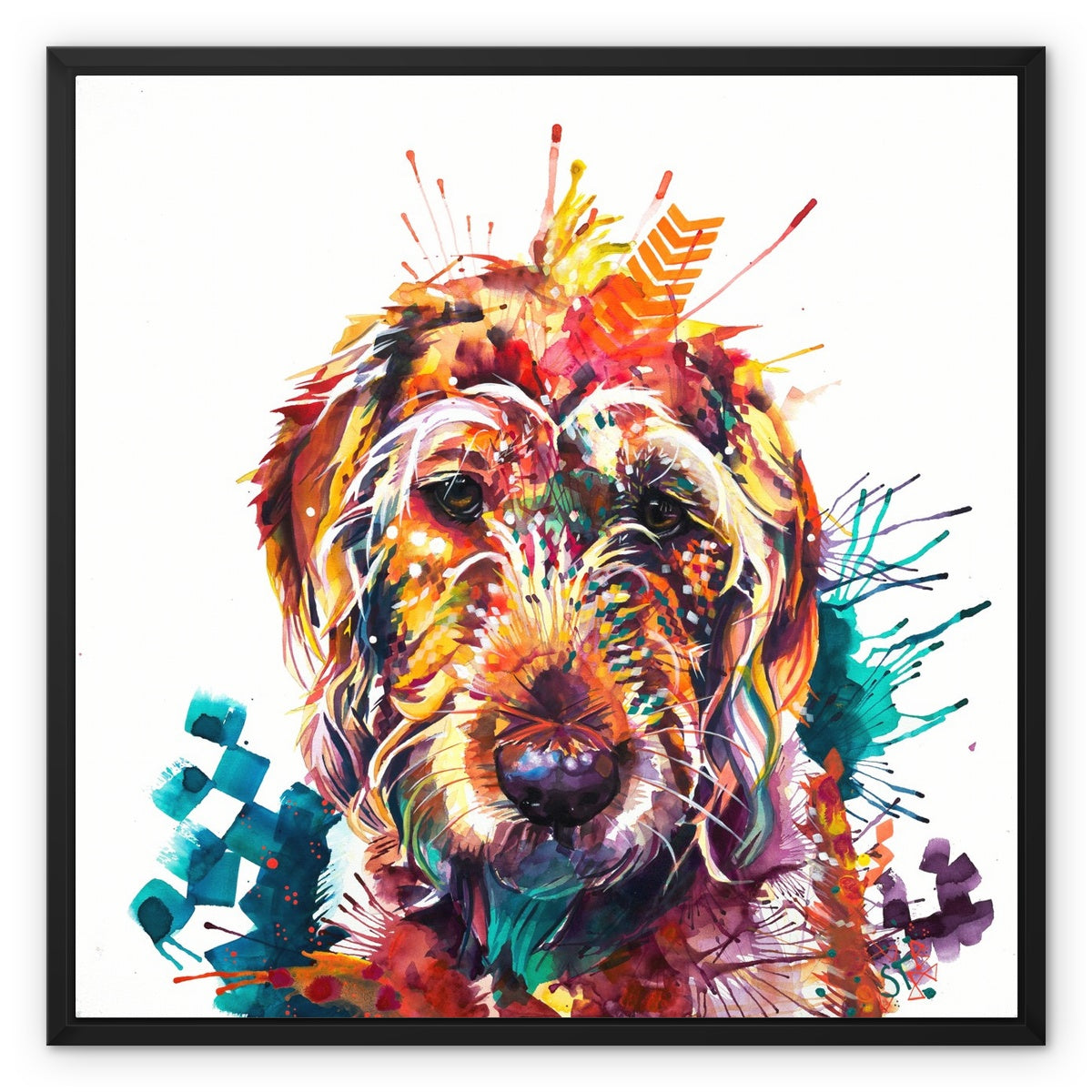 Dog Drawings | Dog Portrait | Dog Canvas Prints | Personalised Dog Portrait | Sarah Taylor | Framed Prints | Wall Prints