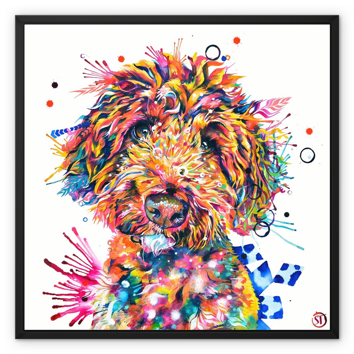 Wallart | Dog Drawings | Pet Portraits | Abstract Animal Art | Framed Wall Art | Modern Art