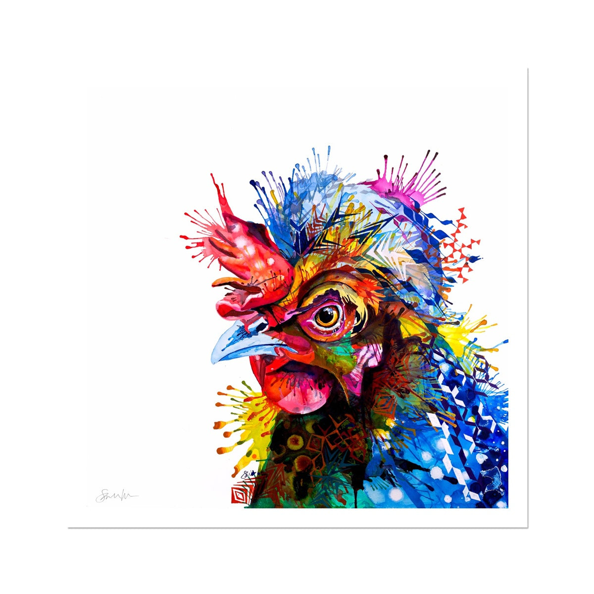 Wall Art | Framed Prints | Sarah Taylor | Modern Art | Framed Wall Art | Pet Portraits | Abstract Art | Framed Art | Bright Wall Art | Colourful Animal Art