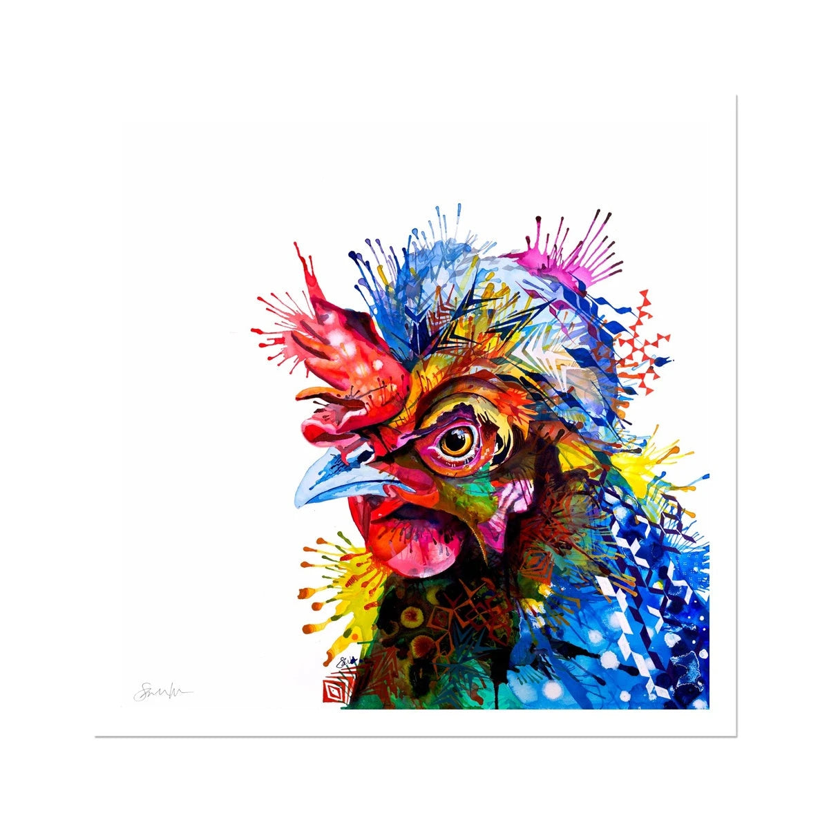 Wall Art | Framed Prints | Sarah Taylor | Modern Art | Framed Wall Art | Pet Portraits | Abstract Art | Framed Art | Bright Wall Art | Colourful Animal Art