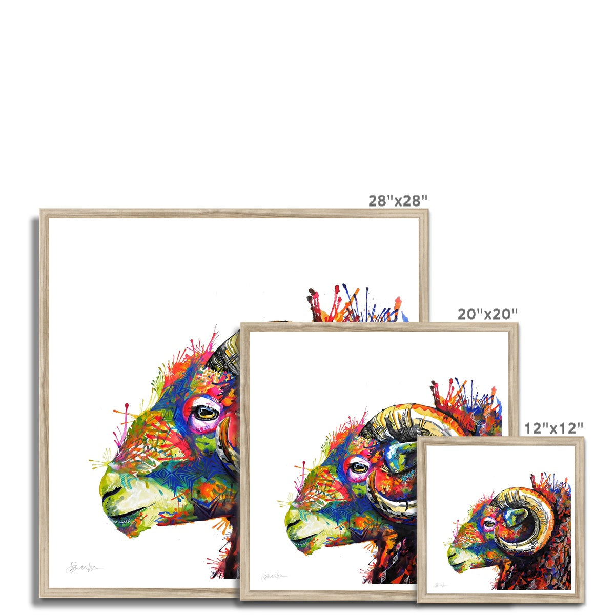 Wall Art | Framed Prints | Sarah Taylor | Modern Art | Wall Art Quirky | Framed Art | Bright Wall Art | Colourful Animal Art