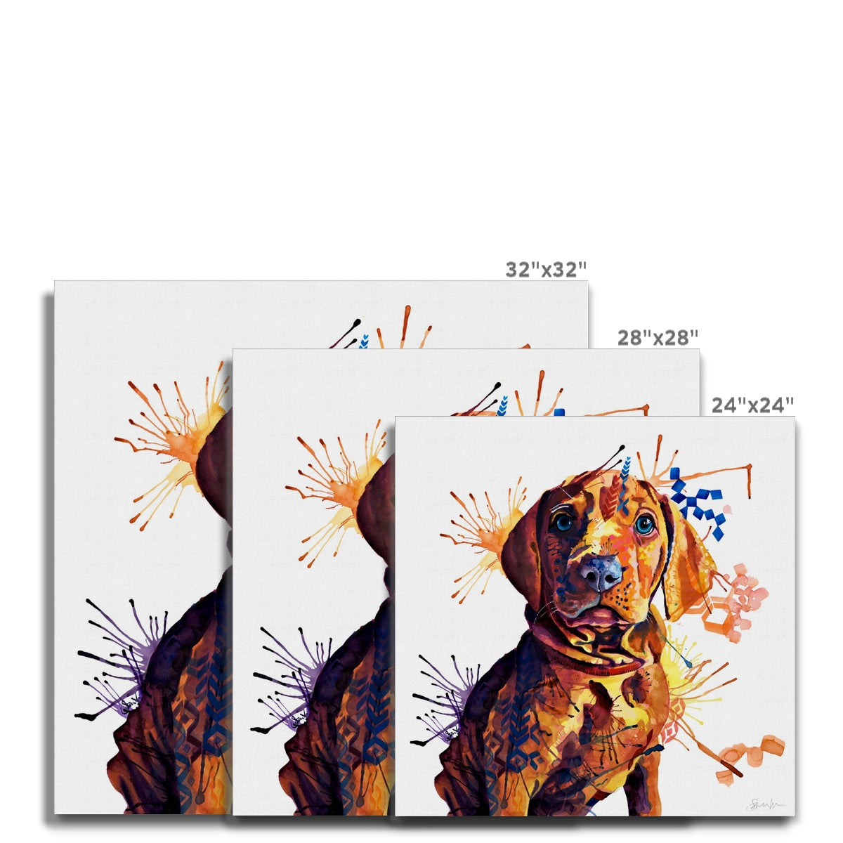 Dog Drawings | Dog Portrait | Dog Canvas Prints | Personalised Dog Portrait | Sarah Taylor | Framed Prints | Wall Prints