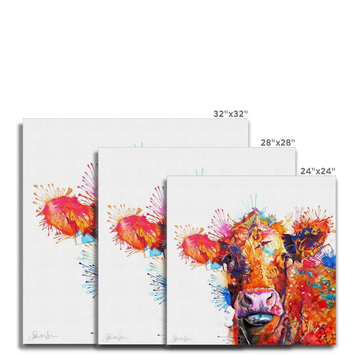 Highland Cow Painting | Highland Cow Painting (UK) | Wall Art | Animal Artwork | Sarah Taylor | Living Room Wall Art