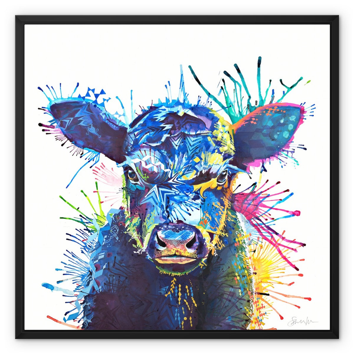 Highland Cow Painting | Highland Cow Painting (UK) | Wall Art | Animal Artwork | Sarah Taylor | Living Room Wall Art