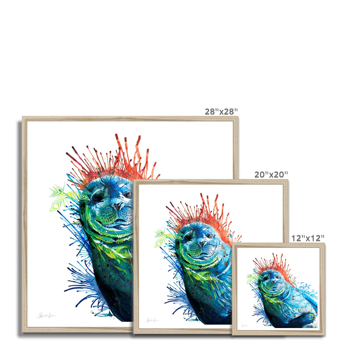 Wall Art | Sarah Taylor | Modern Art | Abstract Art | Framed Art | Bright Wall Art | Colourful Animal Art