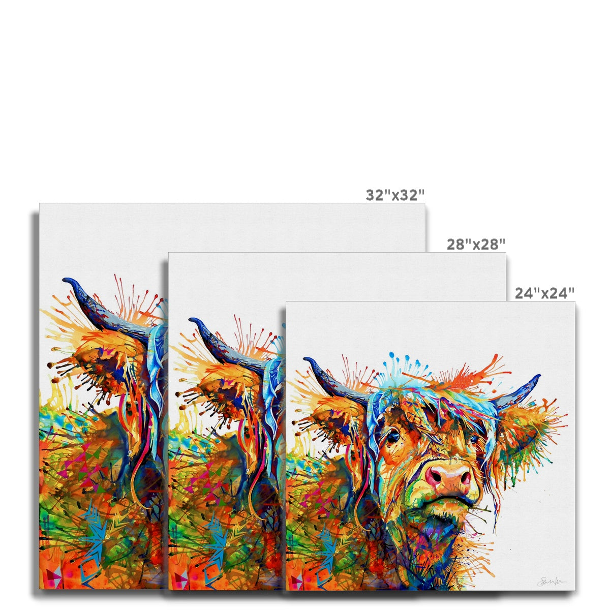 Maggie Moo Canvas-Fine art-Sarah Taylor Art