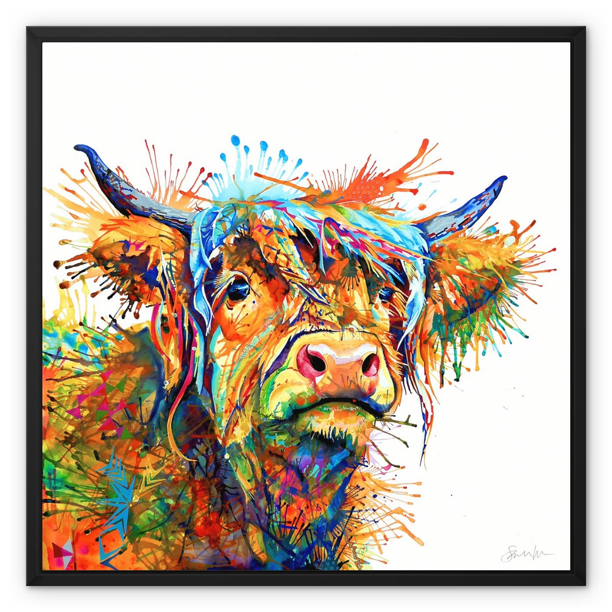 Highland Cow Painting | Highland Cow Painting (UK) | Wall Art | Animal Artwork | Sarah Taylor | Living Room Wall Art
