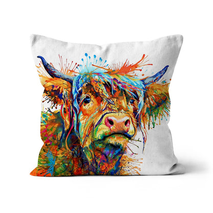 Highland Cattle Cushions | Animal Cushions | Wildlife Art | Modern Art | Abstract Art | Sarah Taylor | Animal Portraits | Animal Picture