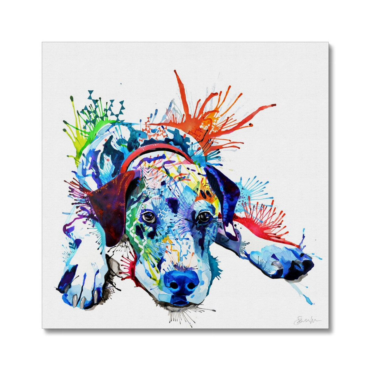 Dog Drawings | Dog Portrait | Dog Canvas Prints | Personalised Dog Portrait | Sarah Taylor | Framed Prints | Wall Prints
