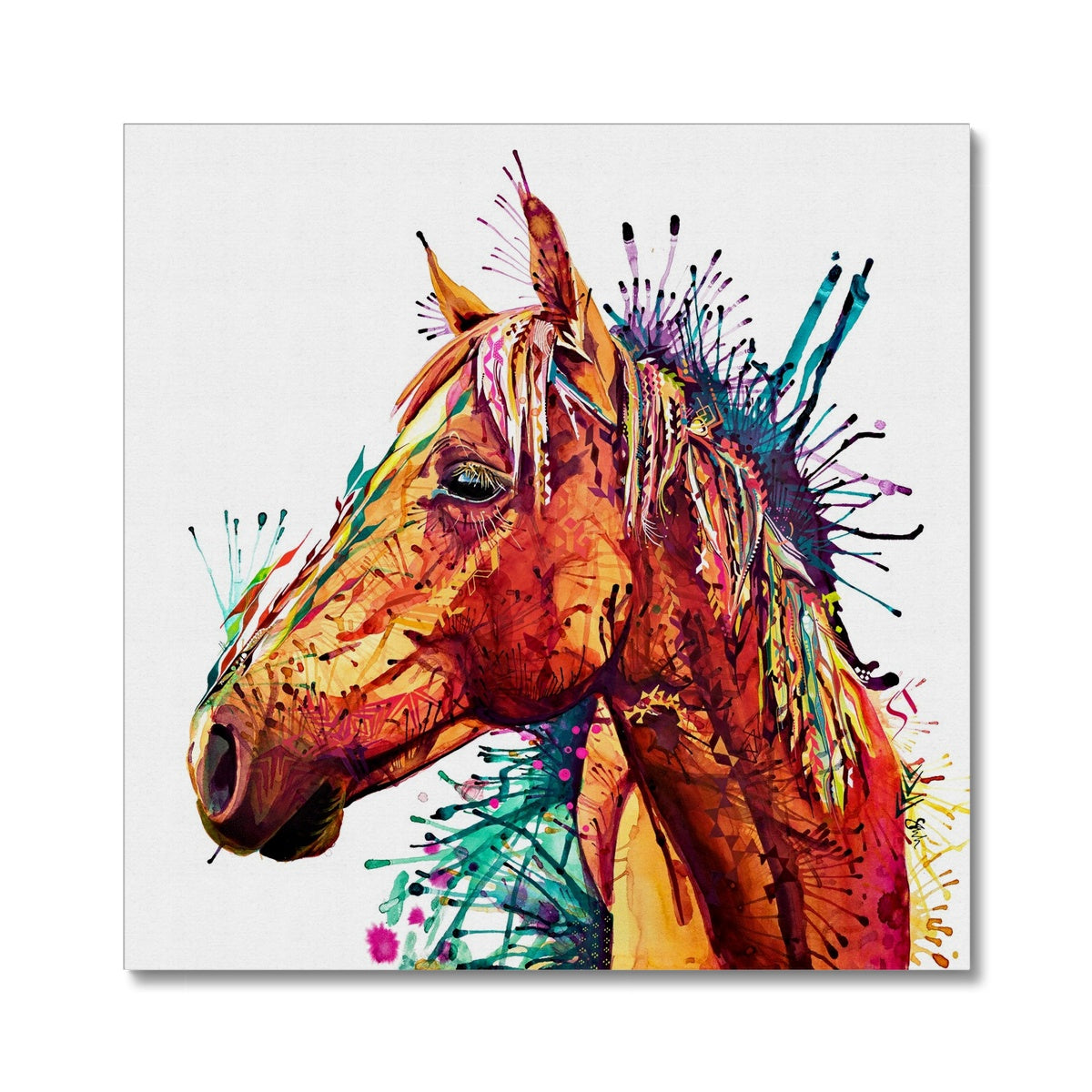 Horse Painting | Wall Art | Animal Picture | Animal Art | Colourful Wall Art