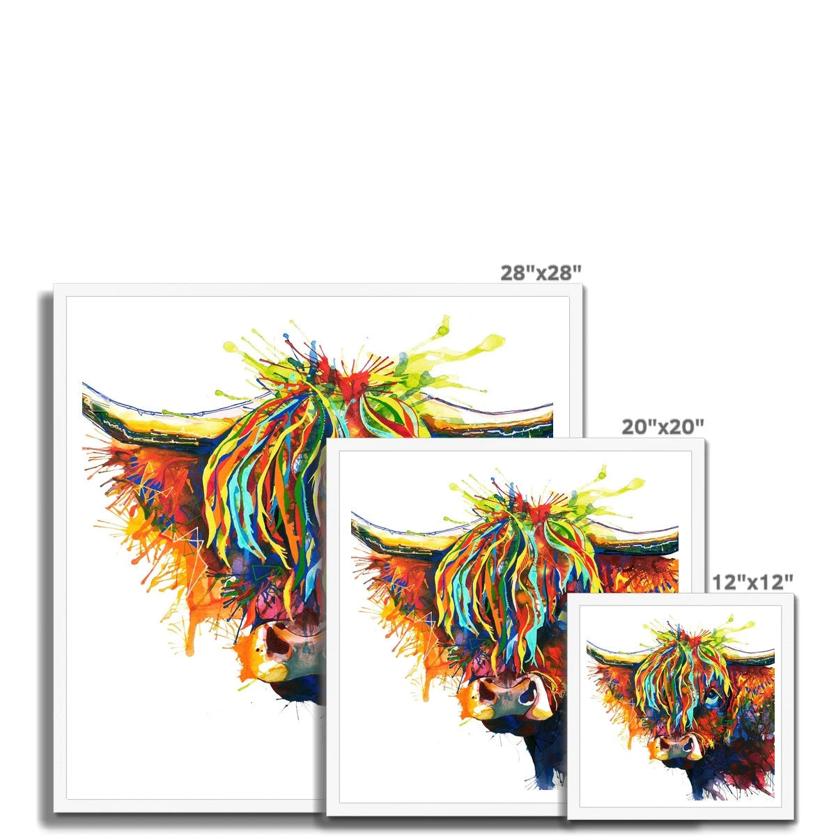 Highland Cow Painting | Highland Cow Painting (UK) | Animal Artwork | Highland Cattle Cushions | Sarah Taylor