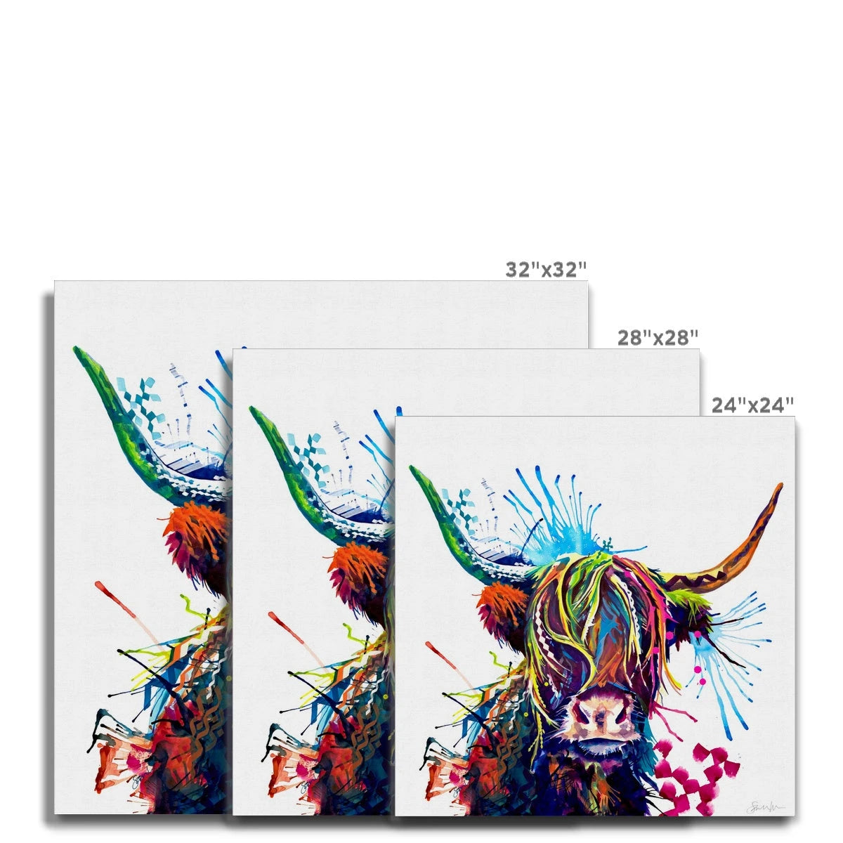Highland Cow Painting | Highland Cow Painting (UK) | Wall Art | Animal Artwork | Sarah Taylor | Wall Prints