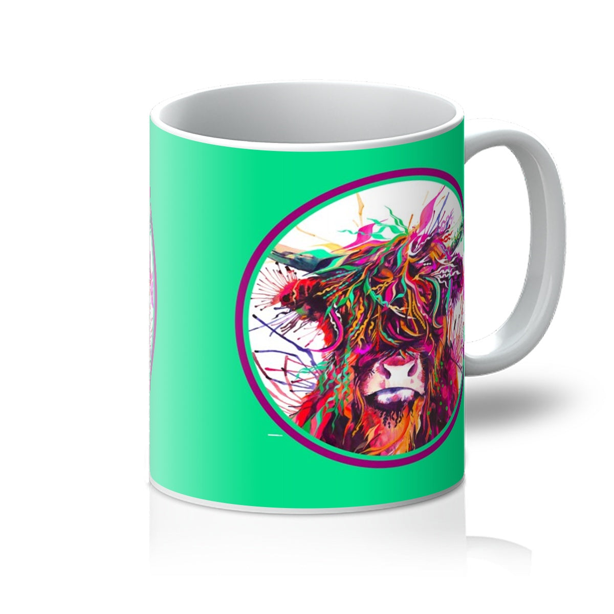 Highland Cow Print | Highland Cow Mug | Animal Mugs | Animal On Mugs | Animal Art | Sarah Taylor | Abstract Wall Art | Framed Art | Modern Art | Framed Prints | Animal Portraits