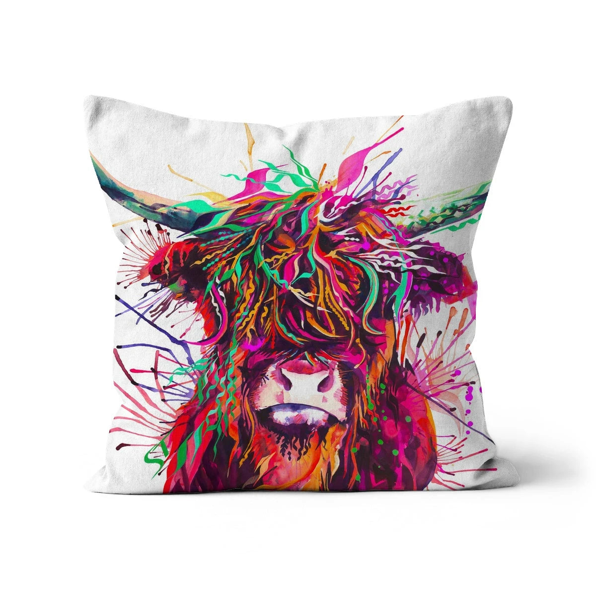 Agatha the Highland Cow Cushion Sarah Taylor Art
