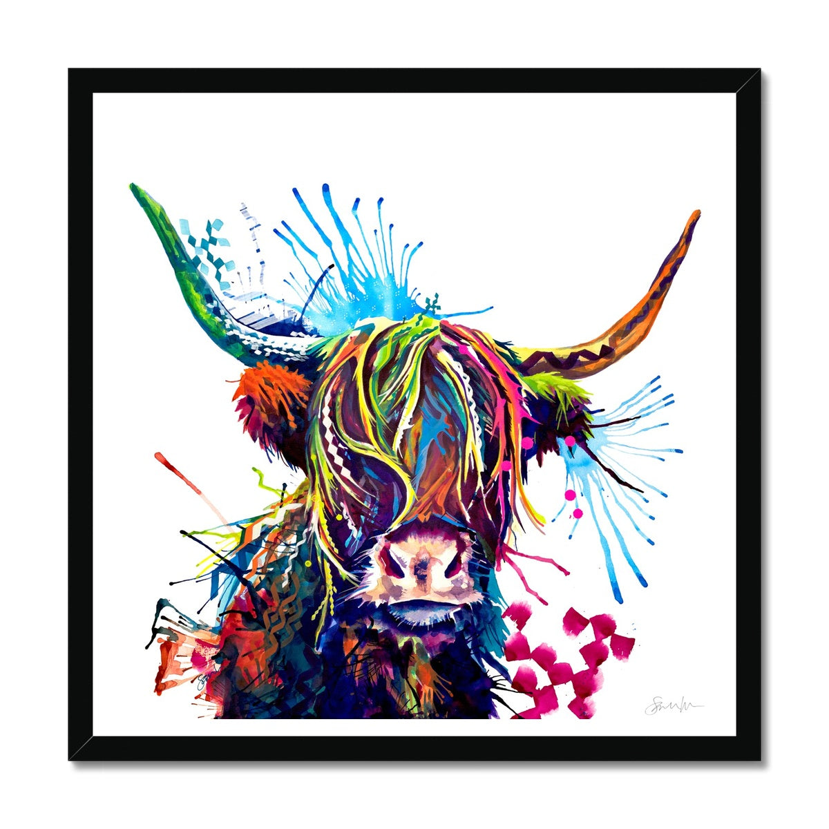 Wall Art | Framed Prints | Sarah Taylor | Modern Art | Framed Wall Art | Pet Portraits | Abstract Art | Framed Art | Bright Wall Art | Colourful Animal Art