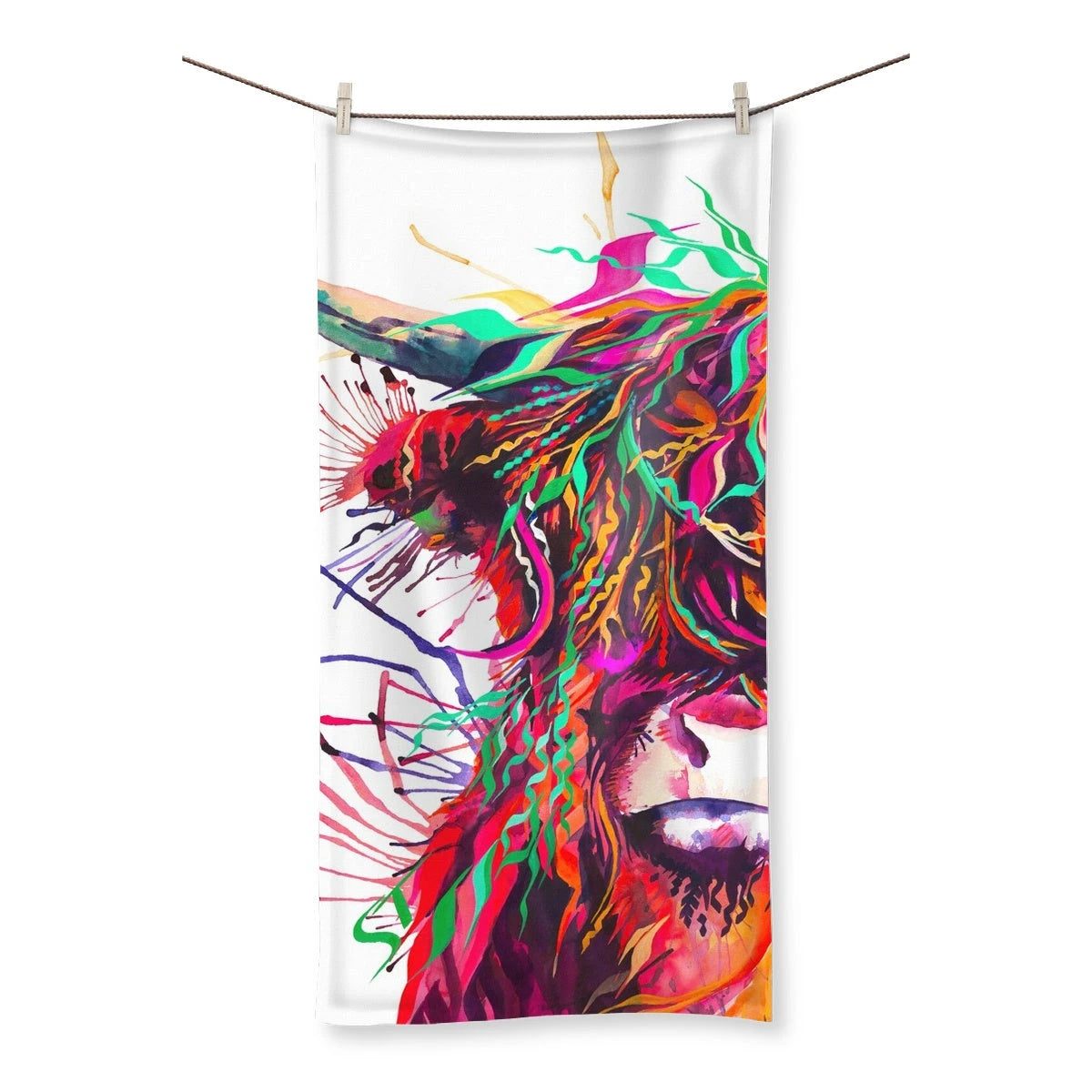 Agatha the Highland Cow Towel Sarah Taylor Art