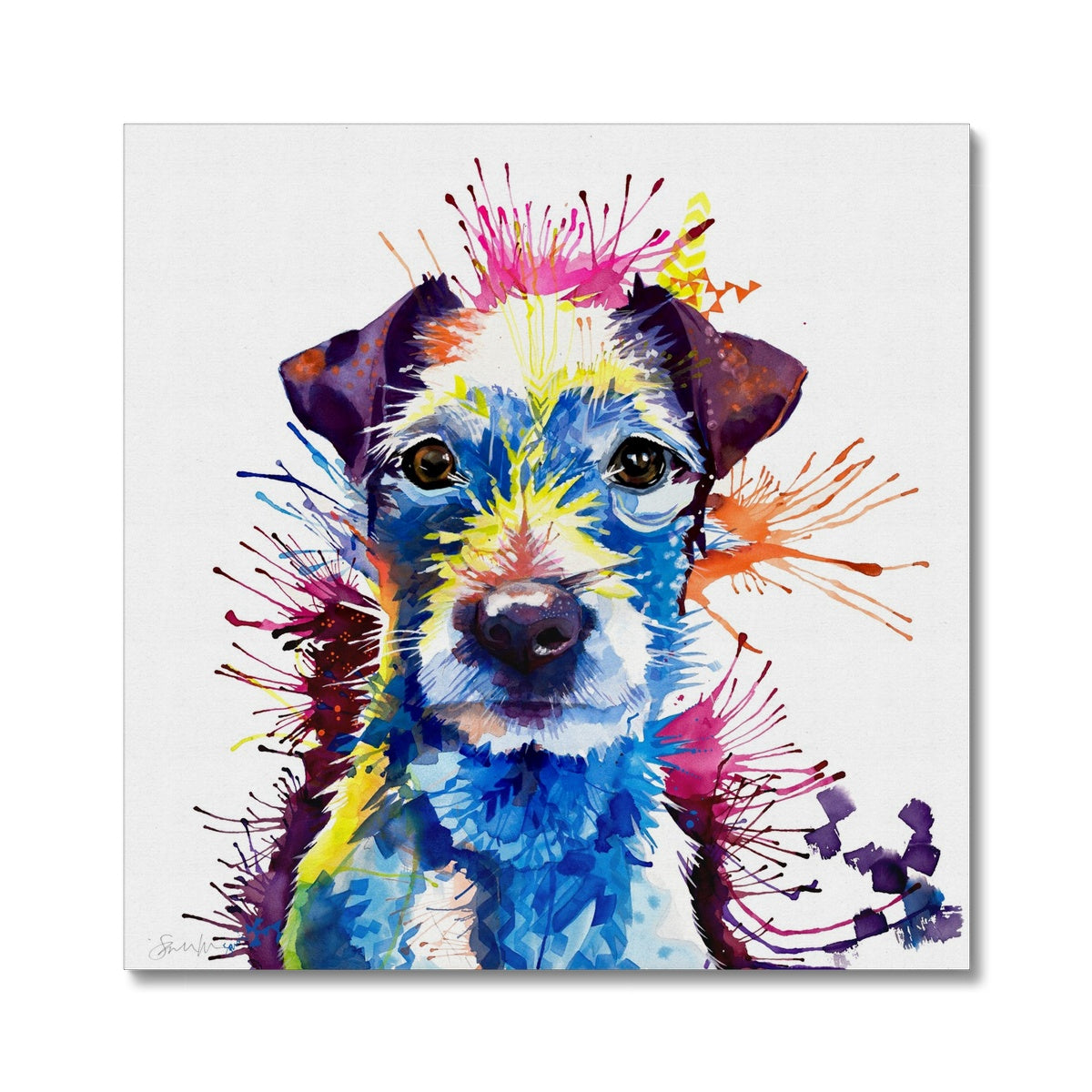 Parson Russell Terrier Canvas-Fine art-Sarah Taylor Art