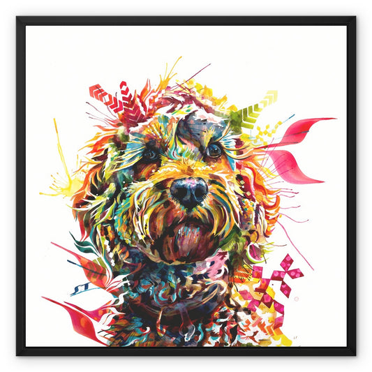 Mabel the Cockapoo Framed Canvas