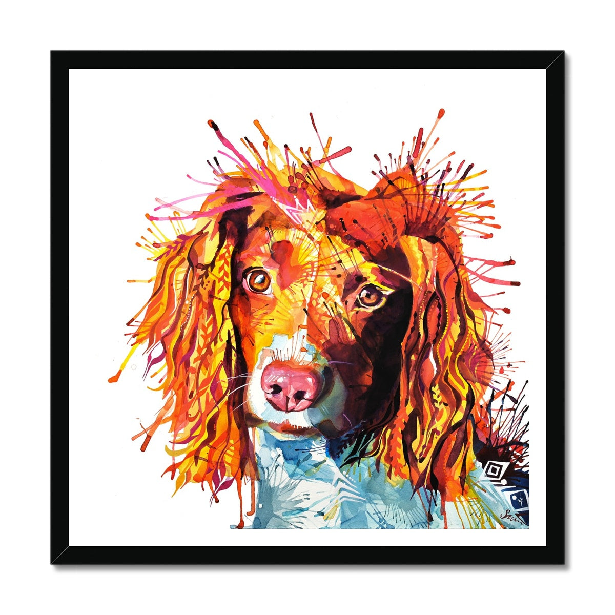 Springer Spaniel Artwork | Springer Spaniel Art | Dog Drawings | Dog Portrait | Dog Canvas Prints | Personalised Dog Portrait | Sarah Taylor | Framed Prints | Wall Prints