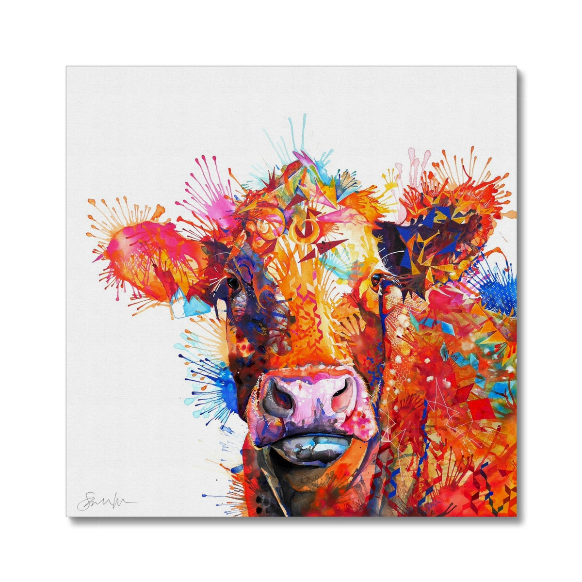 Highland Cow Painting | Highland Cow Painting (UK) | Wall Art | Animal Artwork | Sarah Taylor | Living Room Wall Art
