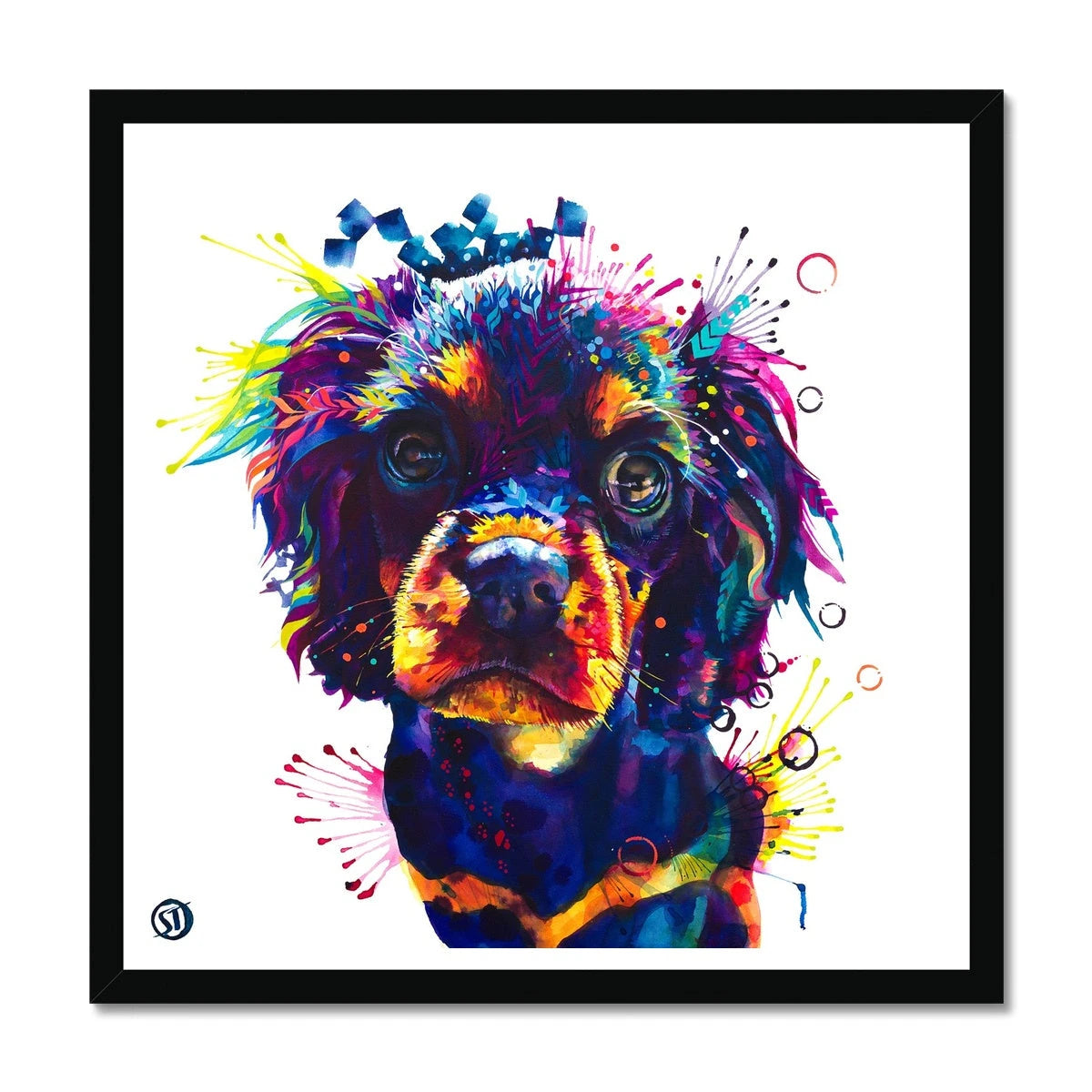 Cavalier King Charles Prints | Colourful Art Prints | Commission A Painting | Dog Drawings | Modern Art