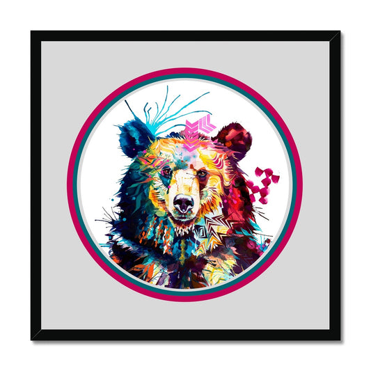 Dorian the Bear Circle Framed Print
