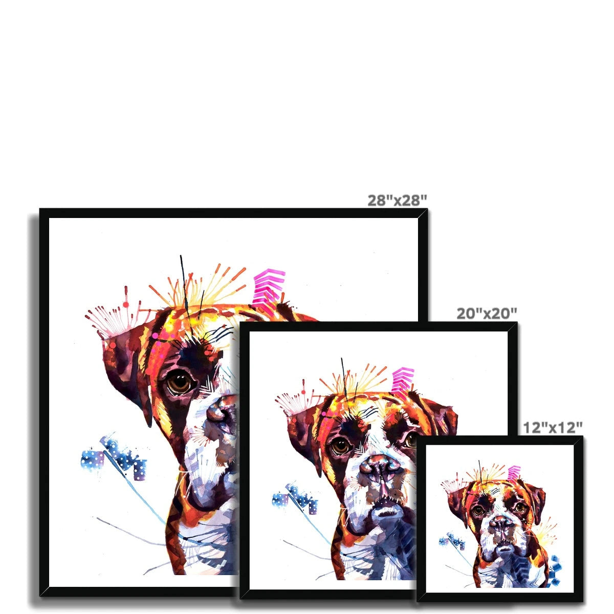 Dog Drawings | Dog Portrait | Dog Canvas Prints | Personalised Dog Portrait | Sarah Taylor | Framed Prints | Wall Prints |