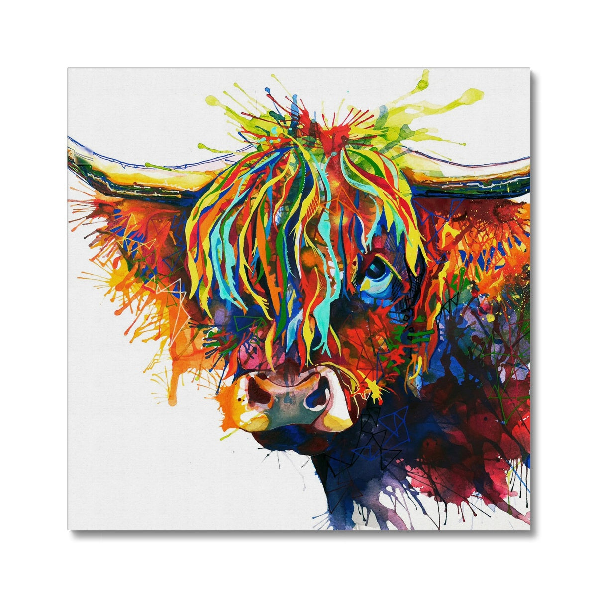 Highland Cow Painting | Highland Cow Painting (UK) | Animal Artwork | Highland Cattle Cushions | Sarah Taylor