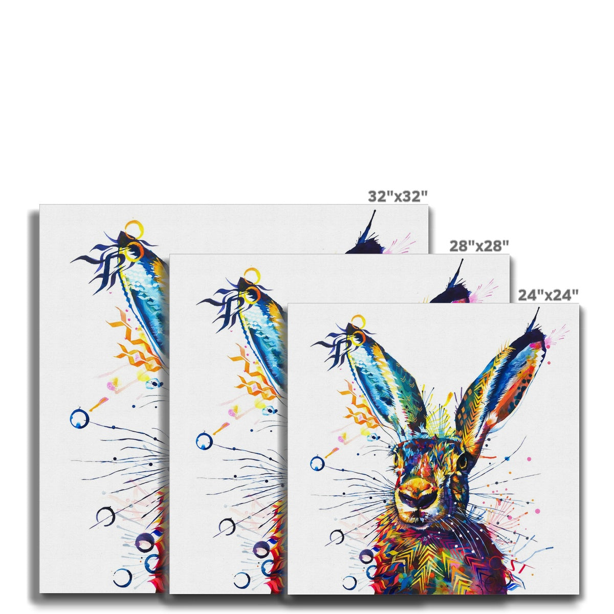 Rabbit Painting | Wildlife Art | Wall Art Of Nature | Wall Art | Wall Art Colourful | Animal Art | Framed Wall Art