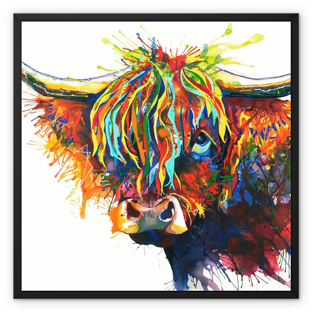 Highland Cow Painting | Highland Cow Painting (UK) | Animal Artwork | Highland Cattle Cushions | Sarah Taylor