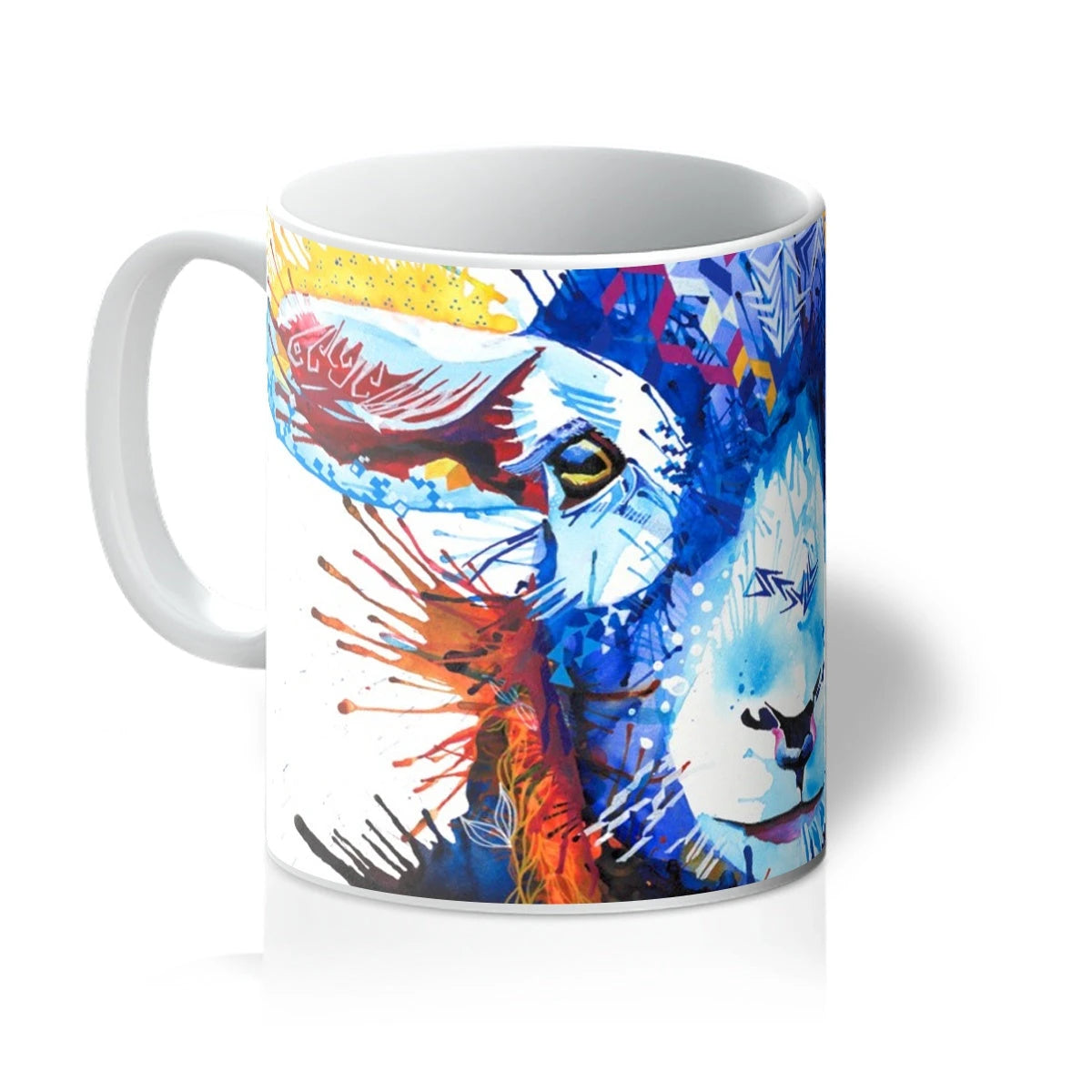 Animal On Mugs | Animal Mugs | Animal Art | Colourful Animal Art | Abstract Art | Sarah Taylor | Animal Portraits | Pet Portraits