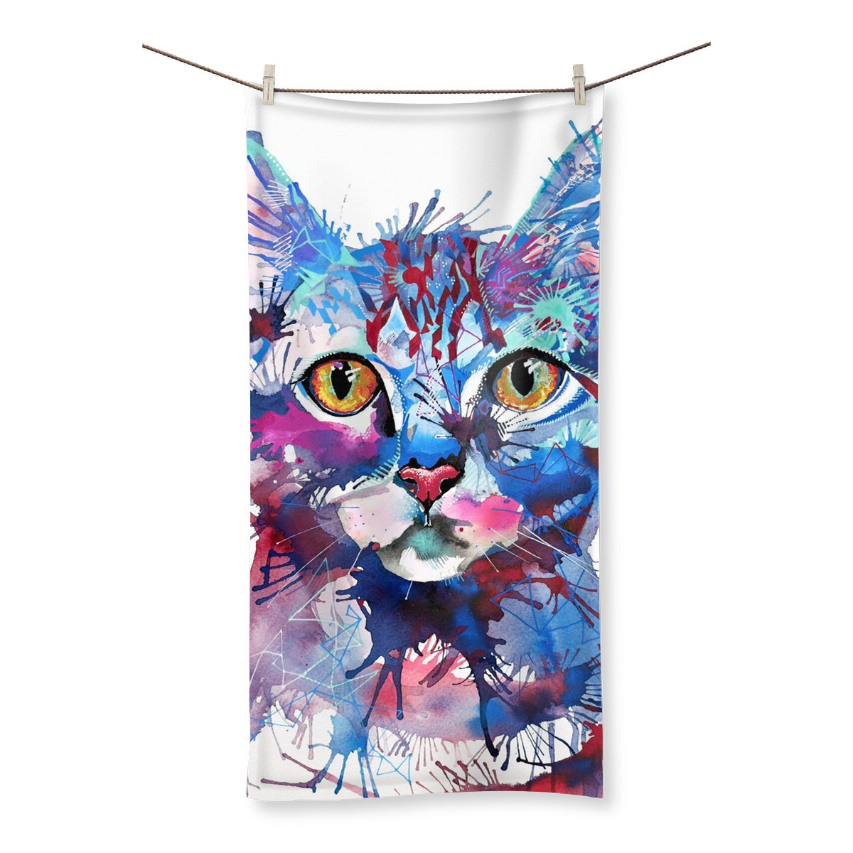 Cat Artwork | Cat Portrait | Cat Painting | Animal Art | Colourful Animal Art | Abstract Art | Sarah Taylor | Animal Portraits | Pet Portraits