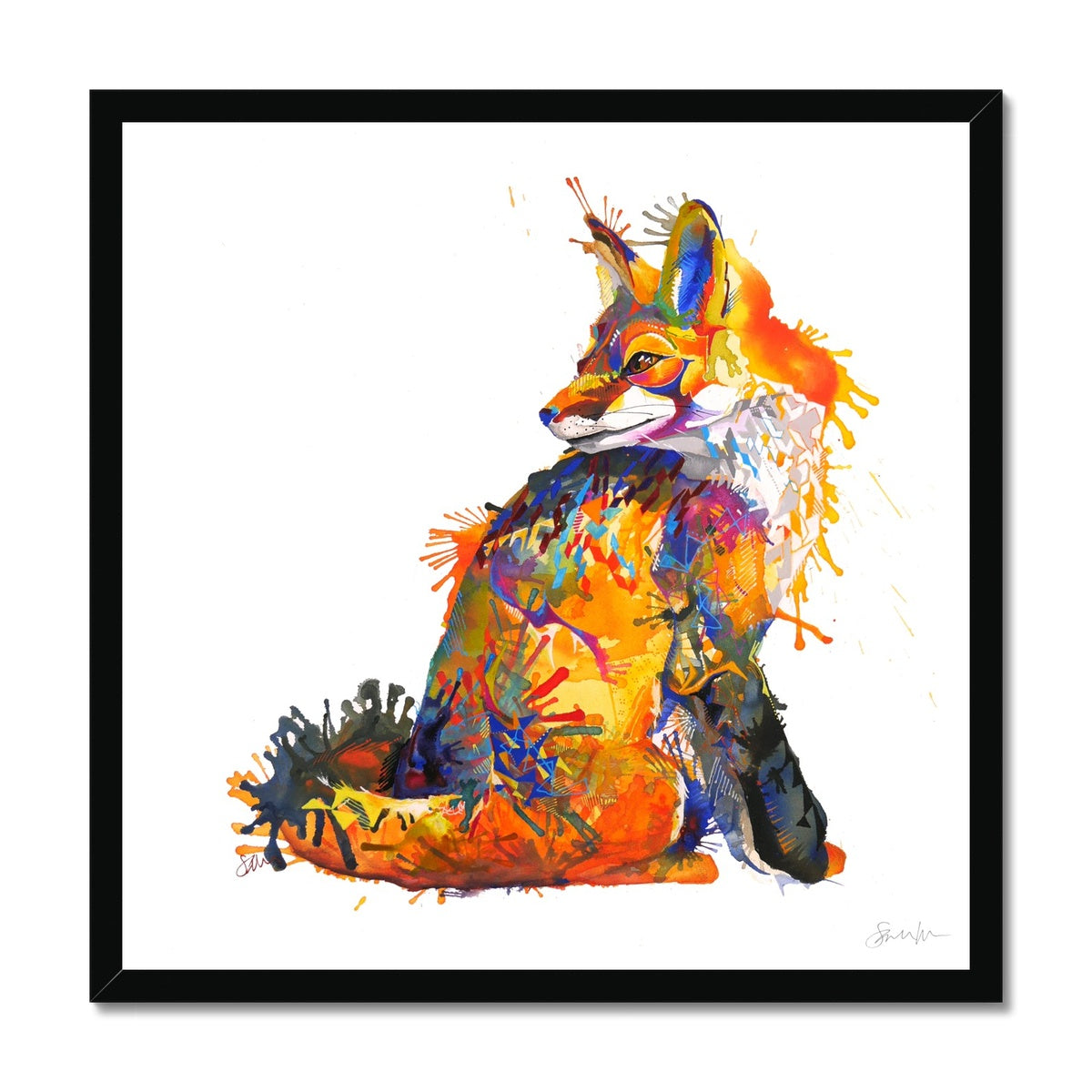 Wall Art | Colourful Animal Art | Framed Prints | Sarah Taylor | Modern Art | Framed Wall Art | Pet Portraits | Abstract Art | Framed Art | Bright Wall Art