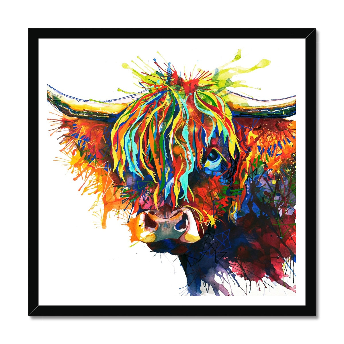 Highland Cow Painting | Highland Cow Painting (UK) | Animal Artwork | Highland Cattle Cushions | Sarah Taylor