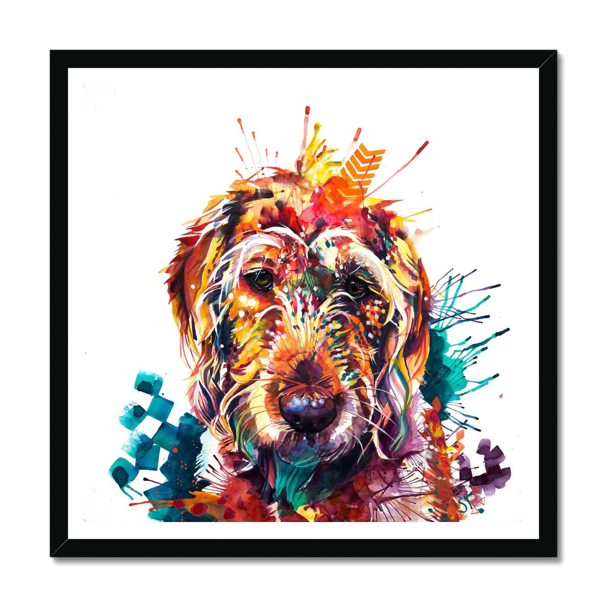 Dog Drawings | Dog Portrait | Dog Canvas Prints | Personalised Dog Portrait | Sarah Taylor | Framed Prints | Wall Prints