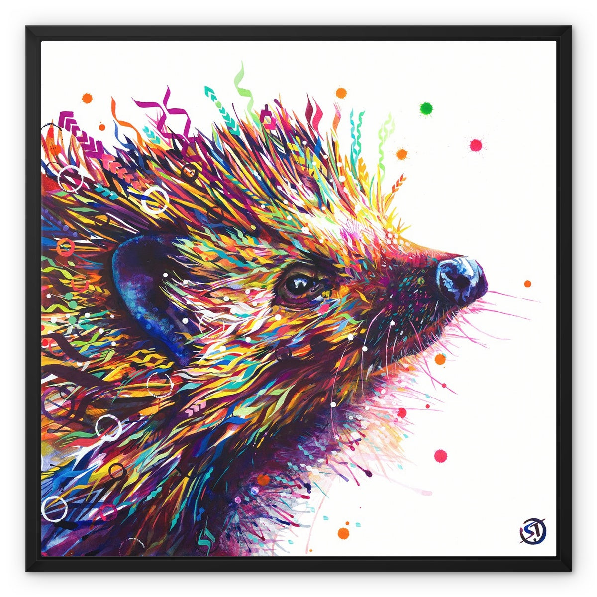 Hedgehog | Wallart | Sarah Taylor | Animal Picture | Animal Artwork | Abstract Wall Art
