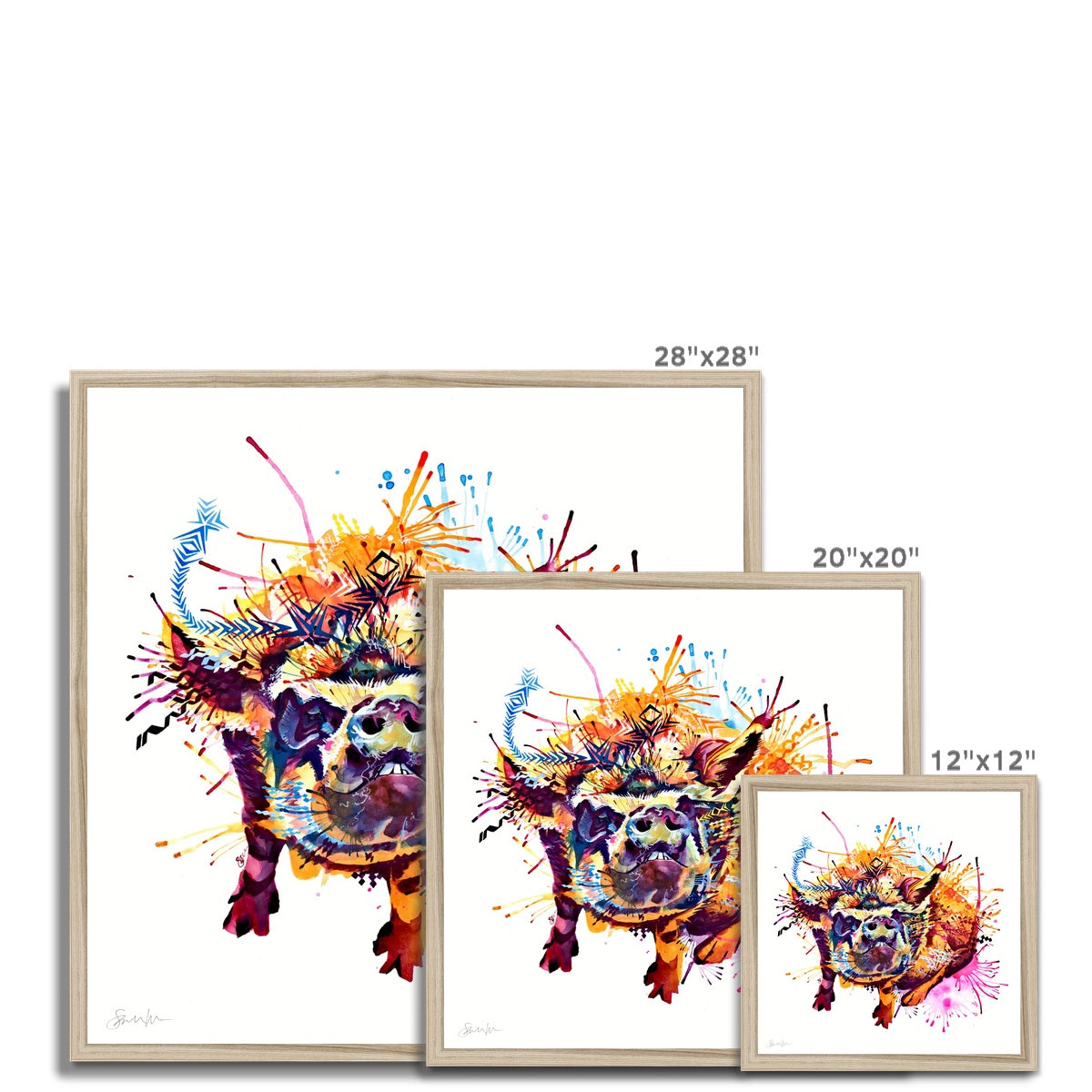 Wall Art | Framed Prints | Sarah Taylor | Modern Art | Abstract Art | Framed Art | Bright Wall Art | Colourful Animal Art