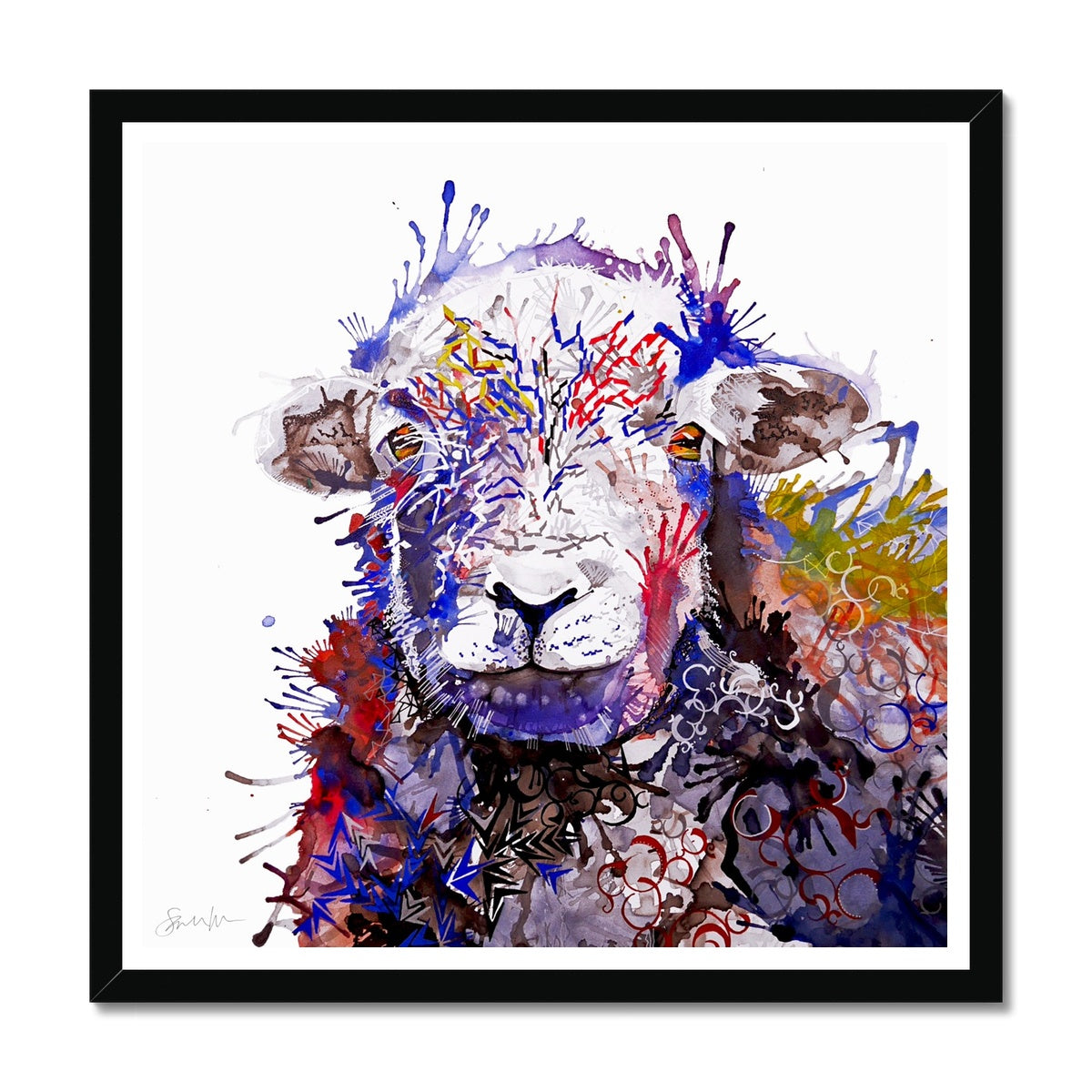 Wall Art | Framed Prints | Sarah Taylor | Modern Art | Framed Wall Art | Pet Portraits | Abstract Art | Framed Art | Bright Wall Art | Colourful Animal Art