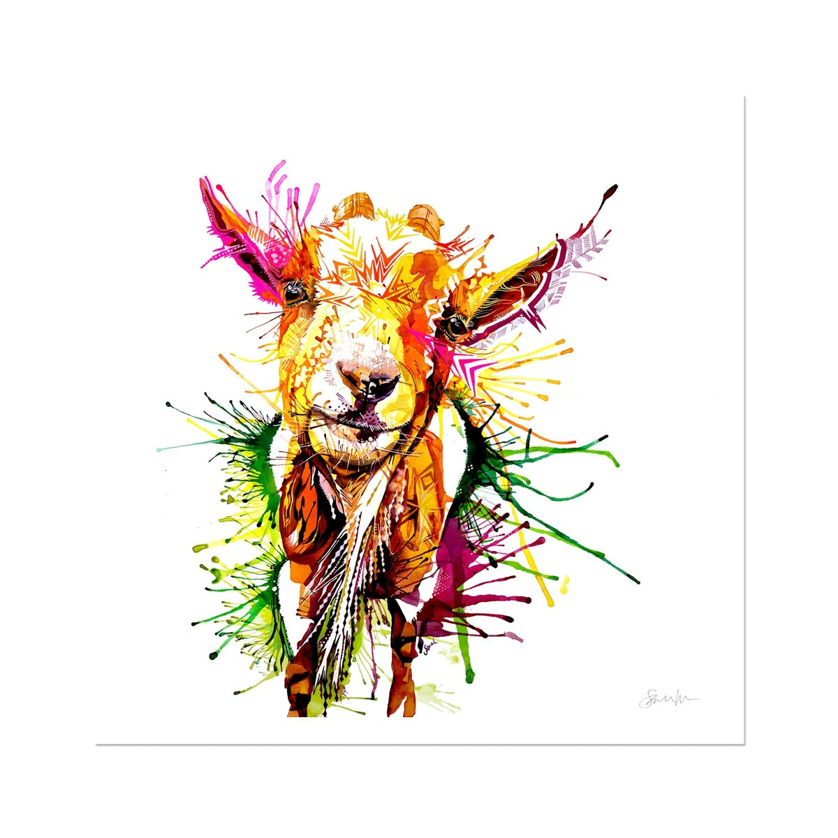 Wall Art | Framed Prints | Sarah Taylor | Modern Art | Framed Wall Art | Abstract Art | Bright Wall Art | Colourful Animal Art